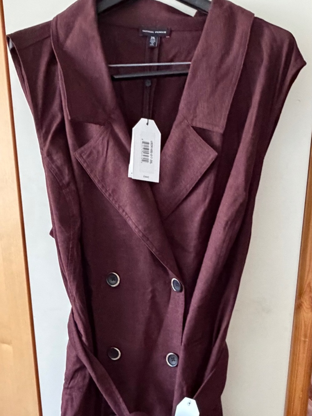 NWT Universal Standard Hudson Linen Blend Trench Dress - 2XL